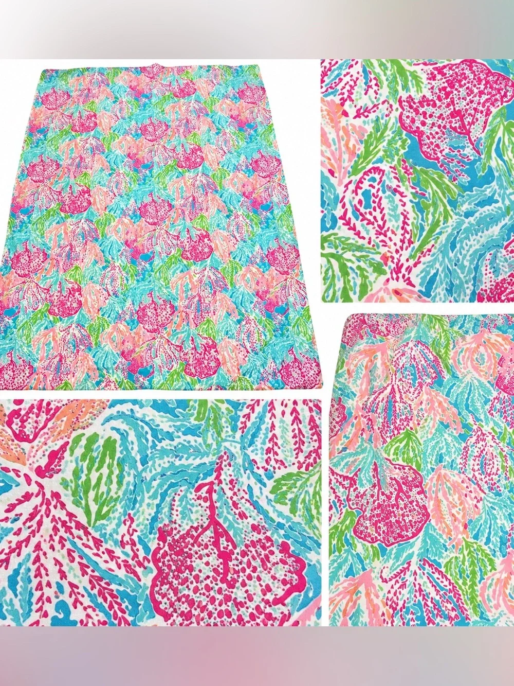 Lilly Pulitzer Garnet Hill Lets Cha Cha Twin Duvet Cover Coral Reef RARE HTF
